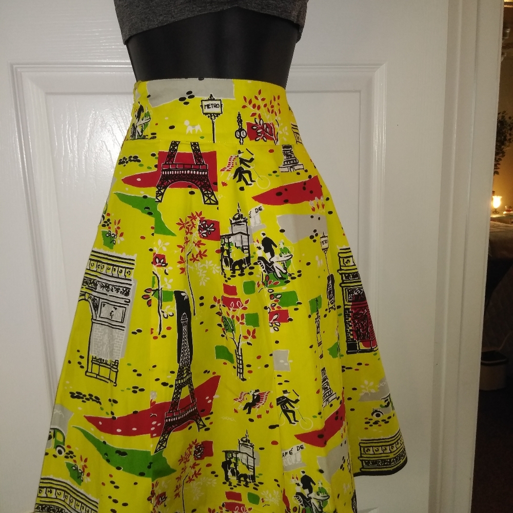 Paris themed skirt